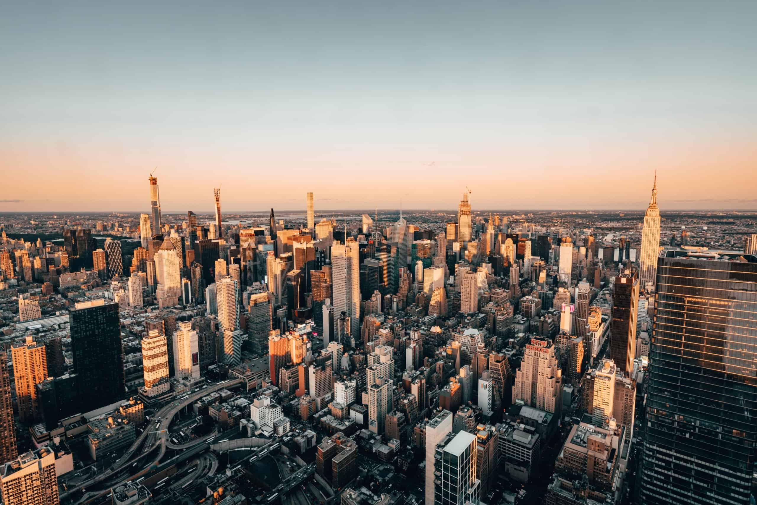 arial view of manhattan