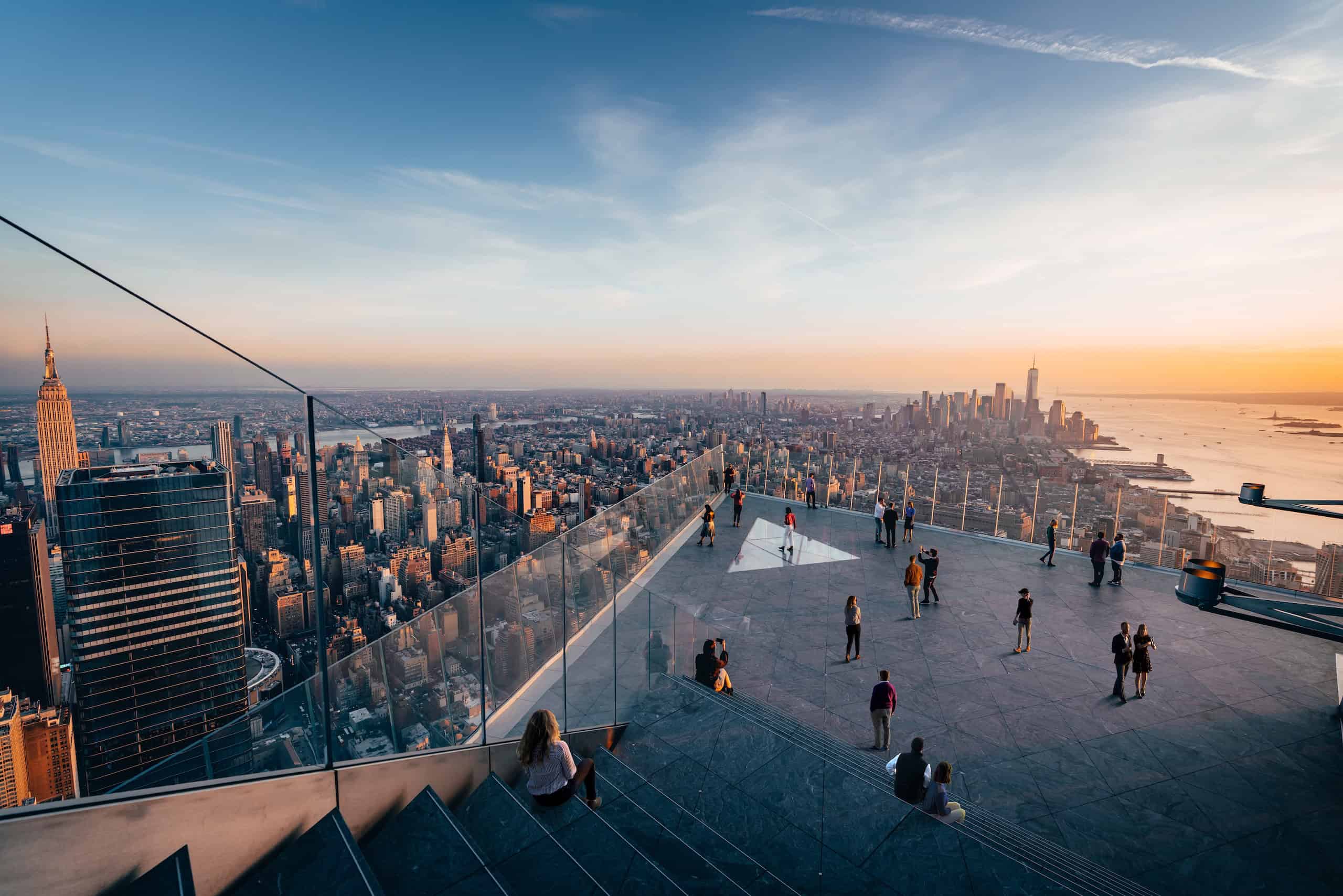 The Edge at sunset overlooking New York City